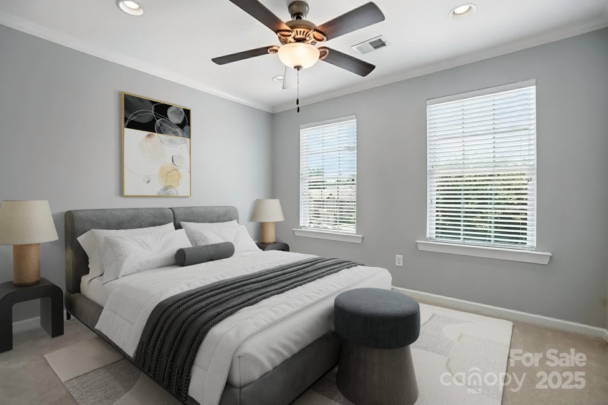 809 Ayrshire Avenue Fort Mill, SC 29708 - Photo 38 of 48 a bedroom with a bed and a large window