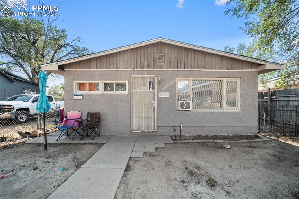 a front view of a house