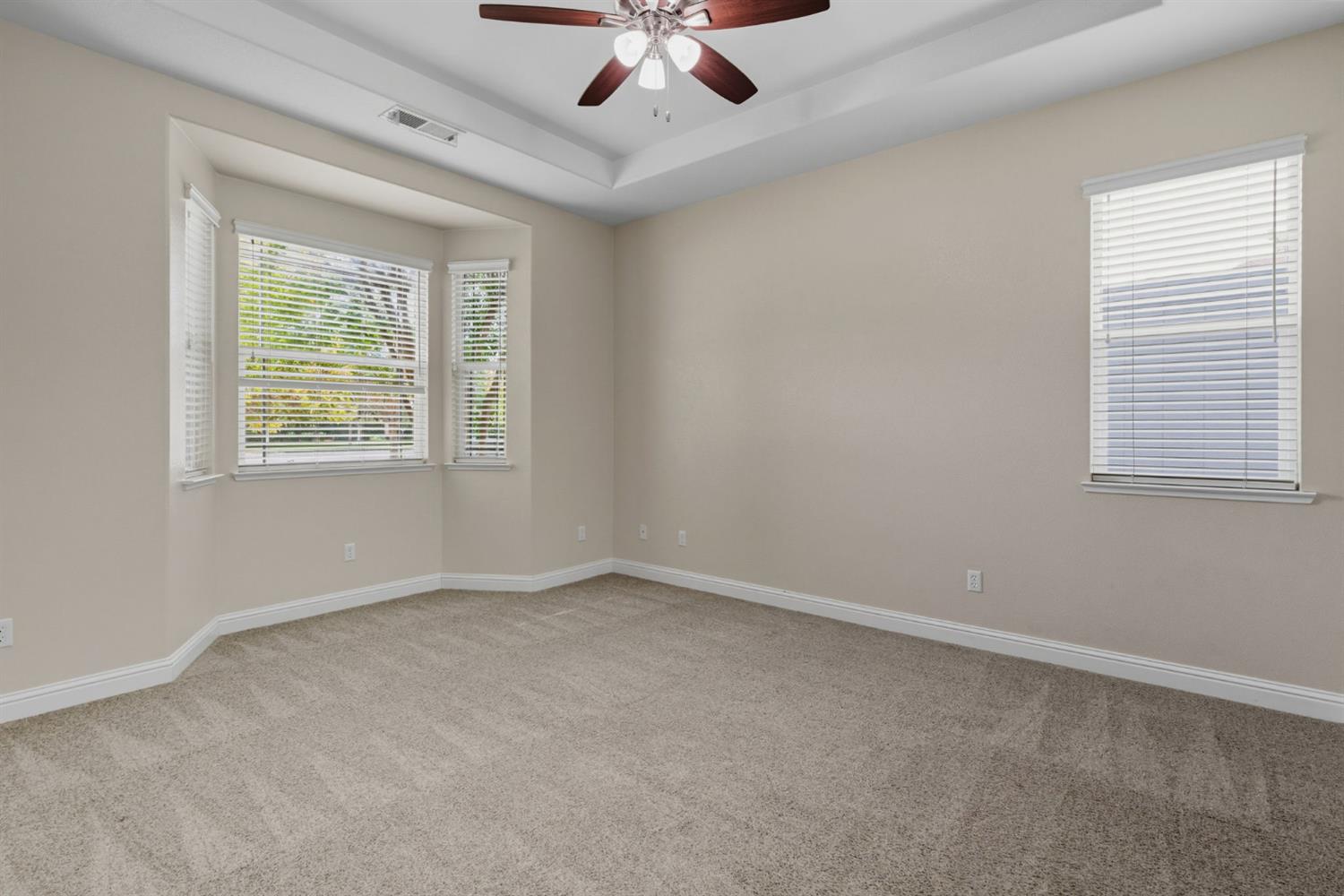 433 Travertine Drive Ripon, CA 95366 - Photo 22 of 38 an empty room with a window and a ceiling fan
