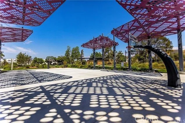 a street view with tall buildings
