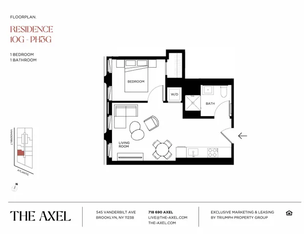 $3,850 | 545 Vanderbilt Avenue, Unit PH1G | Prospect Heights