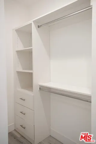 a close view of closet