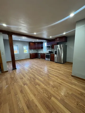 a view of a livingroom with a fireplace