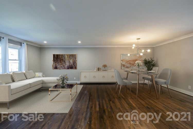 4001 Brookview Drive Charlotte, NC 28205 - Photo 2 of 16 a living room with furniture and a wooden floor