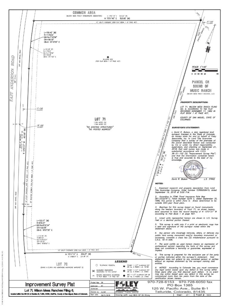 Tbd East Anderson Road Placerville, CO 81430 - Photo 17 of 17 Matt TBD E Anderson Lot 71 survey