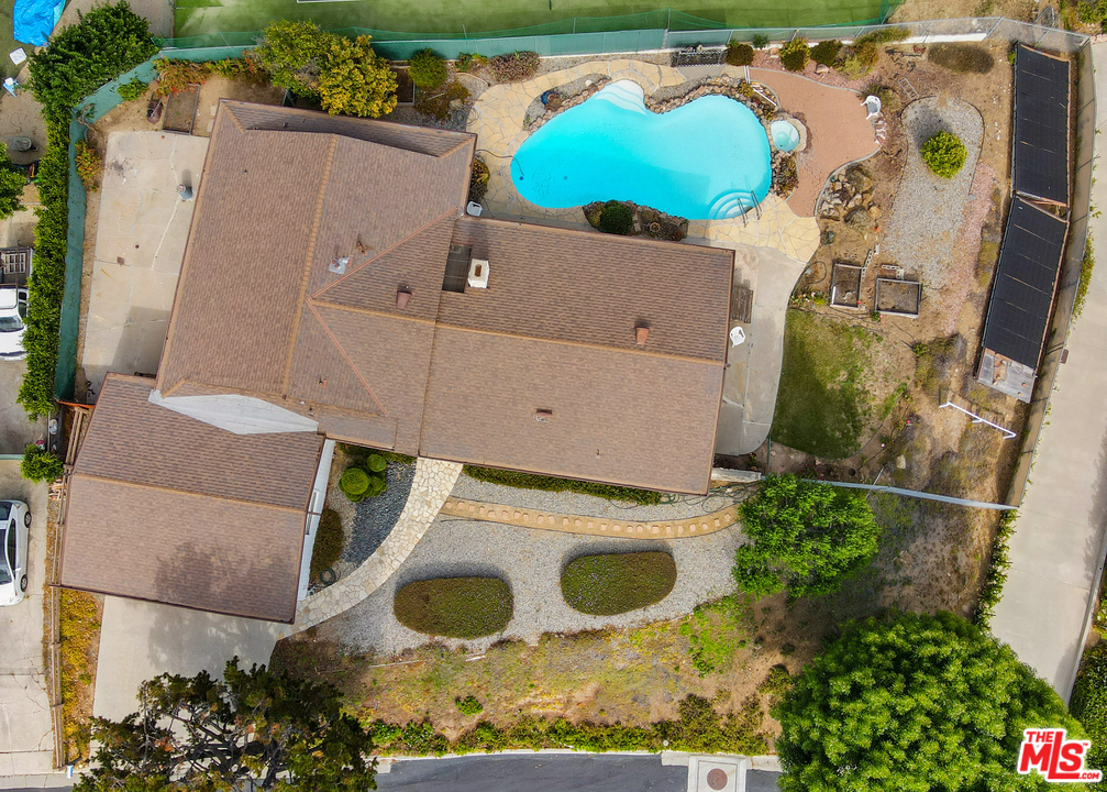 20734 Las Flores Mesa Drive Malibu, CA 90265 - Photo 22 of 23 an aerial view of a house with a swimming pool