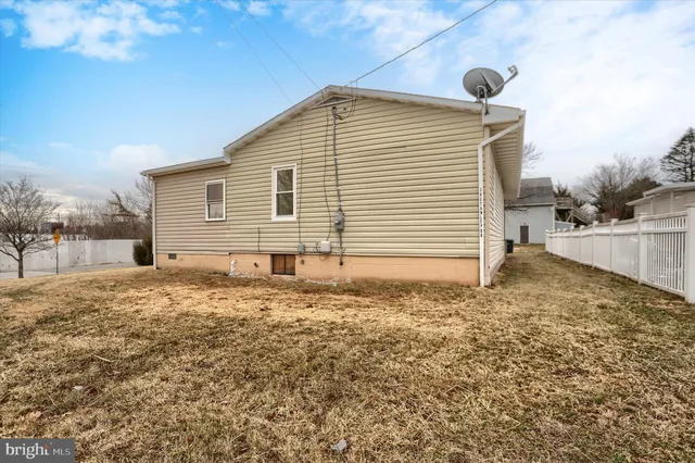 a backyard of a house