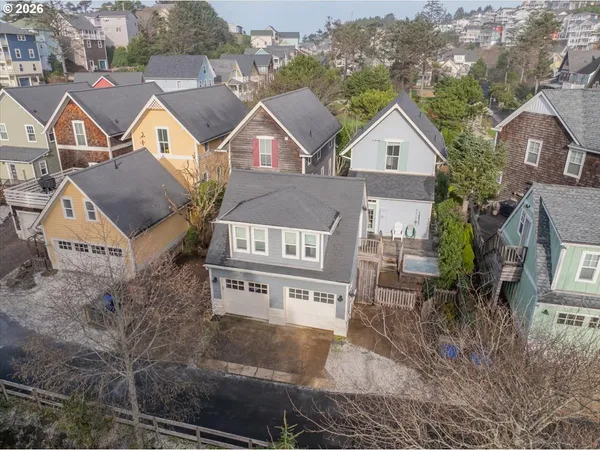 an aerial view of residential houses