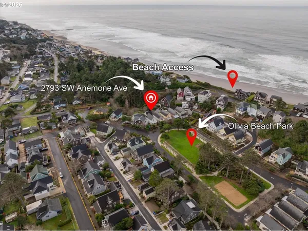 an aerial view of a houses