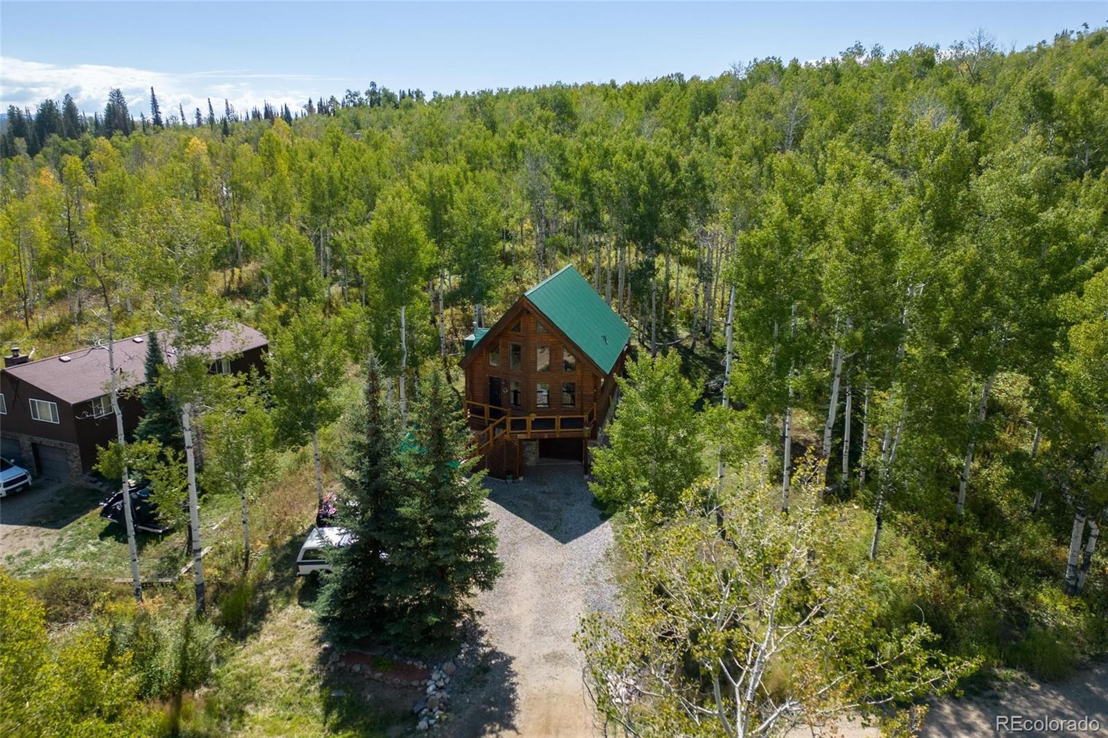 58165 Jupiter Place Clark, CO 80428 - Photo 33 of 34 a backyard of a house with lots of green space