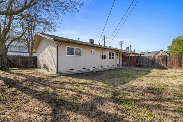 a backyard of a house