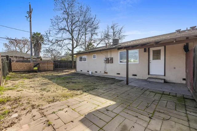 a backyard of a house