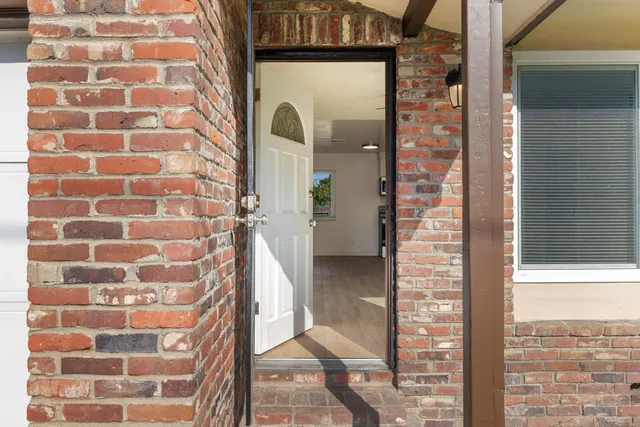 a view of a brick wall