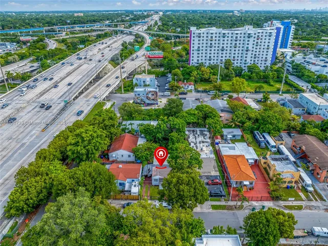 a aerial view of multiple house