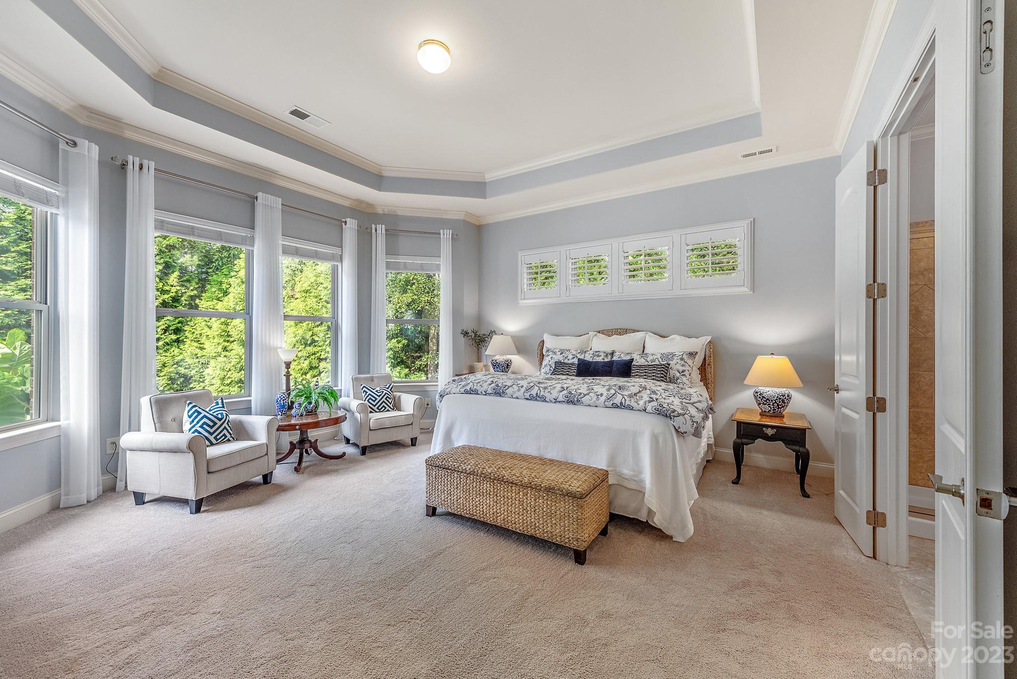 9006 Blue Ridge Drive Indian Land, SC 29707 - Photo 15 of 27 a spacious bedroom with a bed and a couch