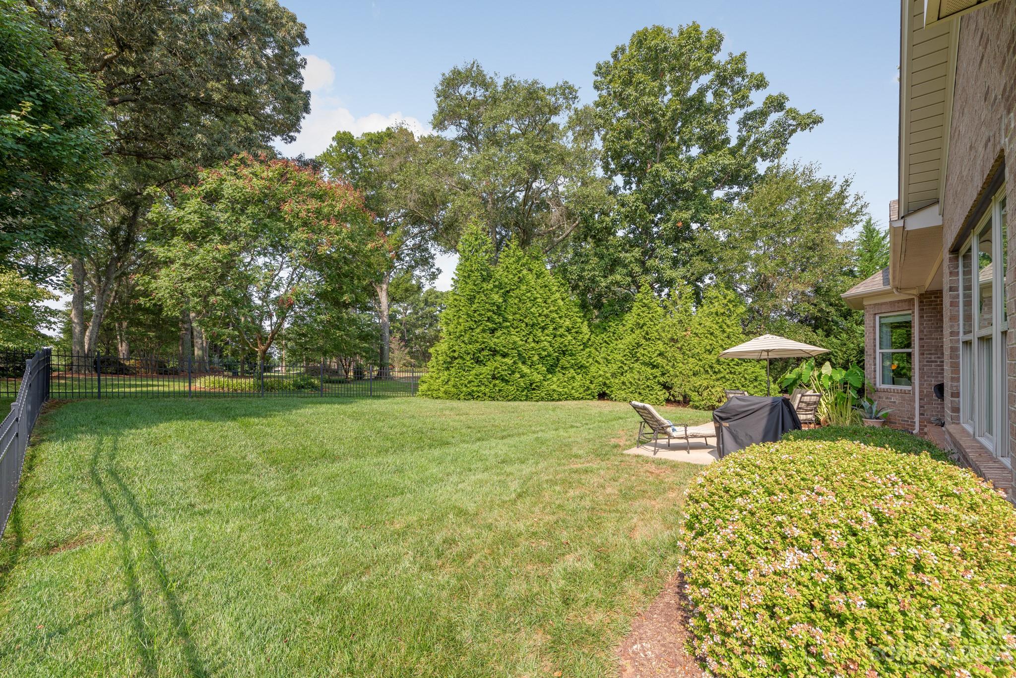 9006 Blue Ridge Drive Indian Land, SC 29707 - Photo 25 of 27 a view of a backyard with a garden and trees