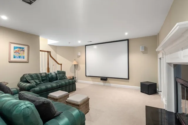 a living room with furniture and a couch