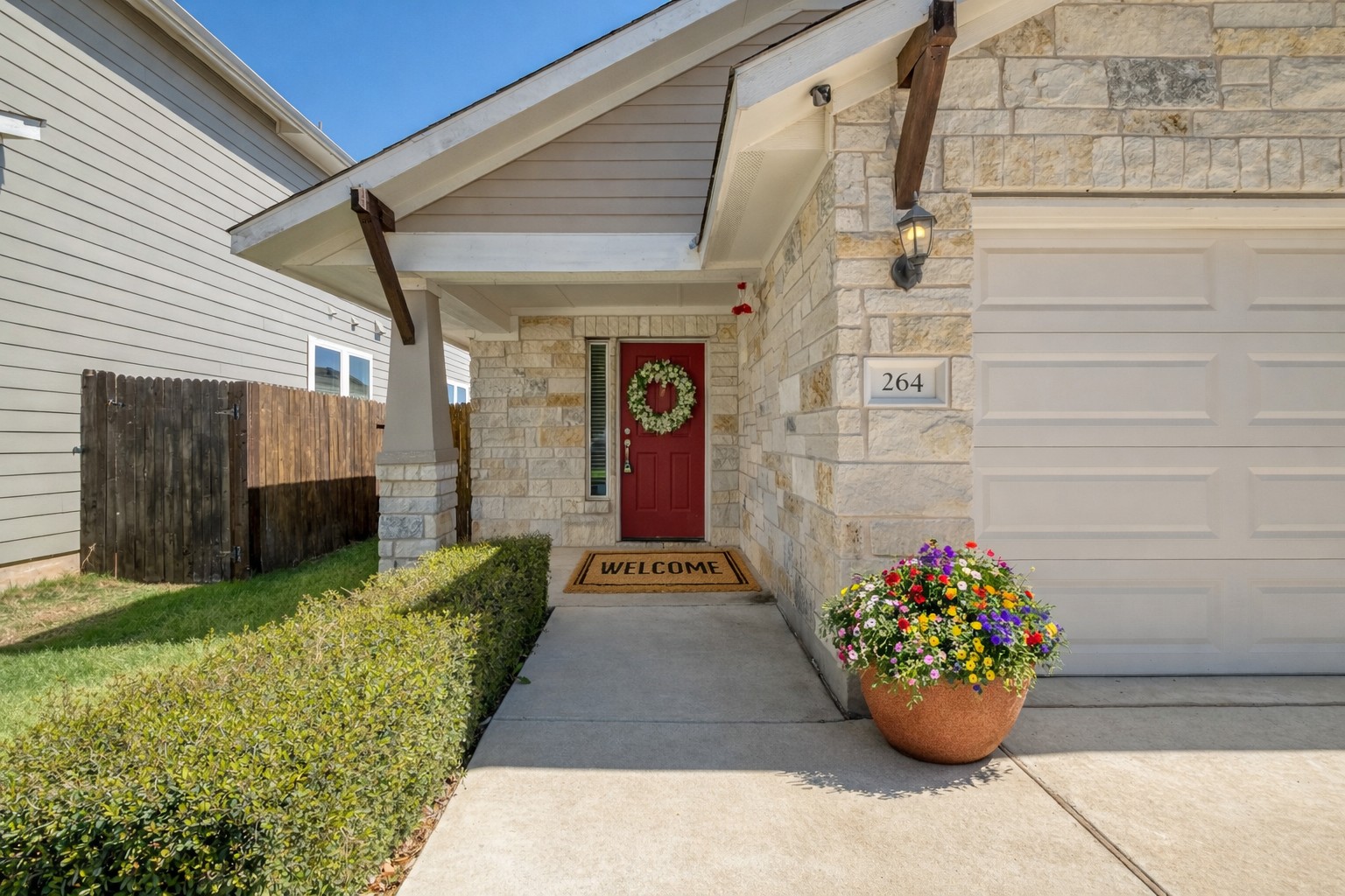 264 Gaida Loop Georgetown, TX 78628 - Photo 1 of 1 Beautiful stained wood trim work and covered front porch