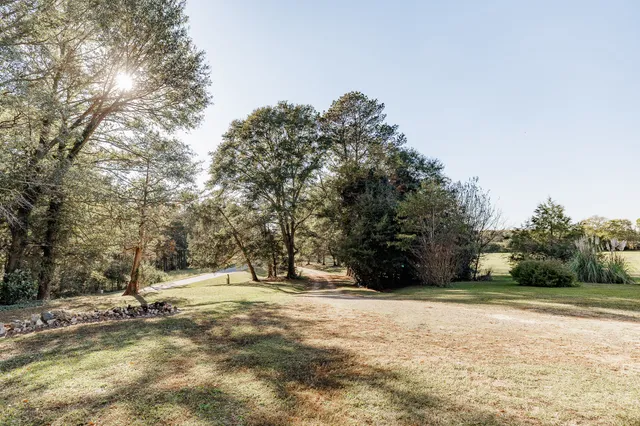 a view of yard covered with snow