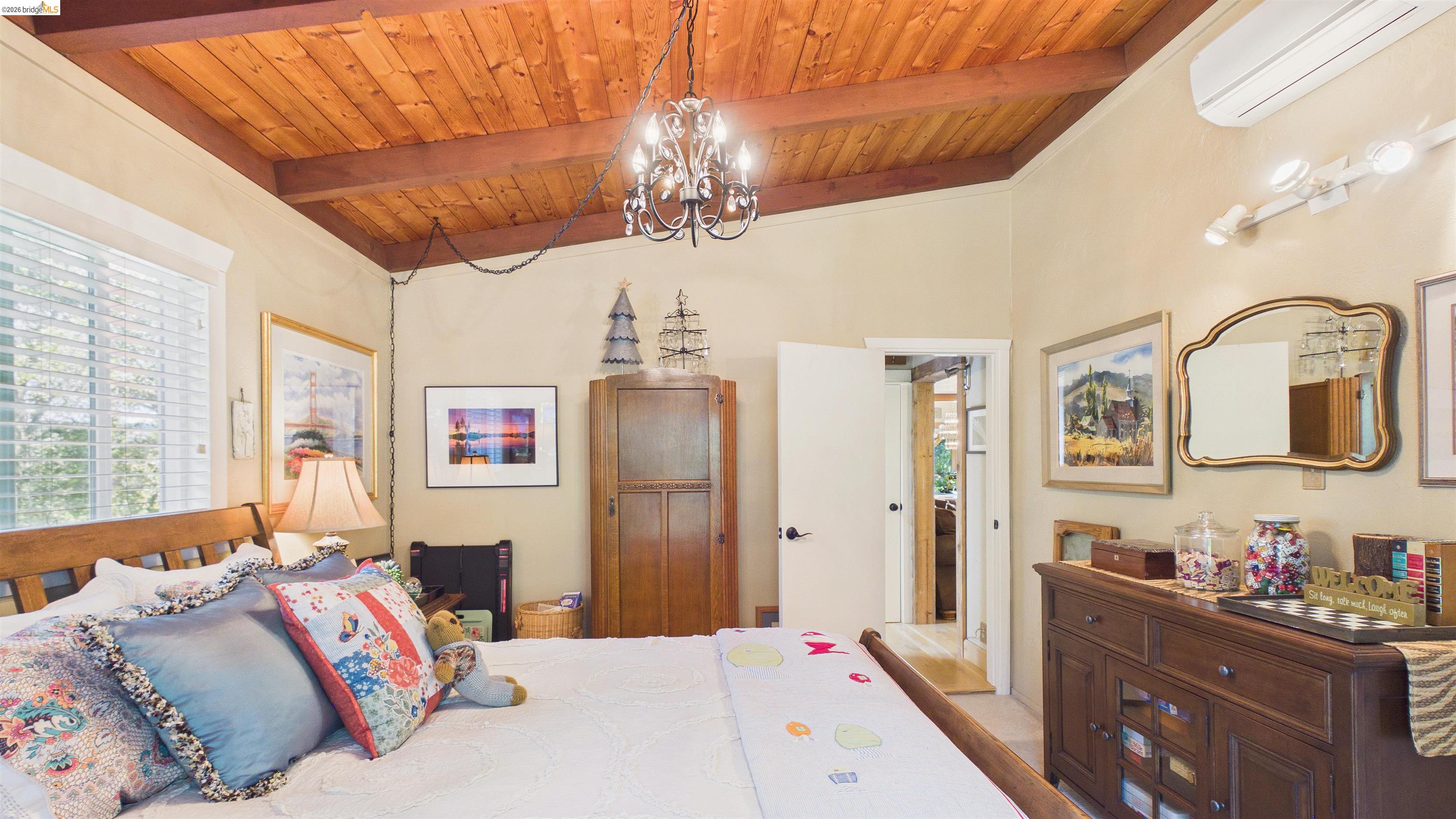 18102 Mt Eaton Road Tuolumne, CA 95379 - Photo 18 of 44 Vaulted wood-plank ceiling with exposed beams