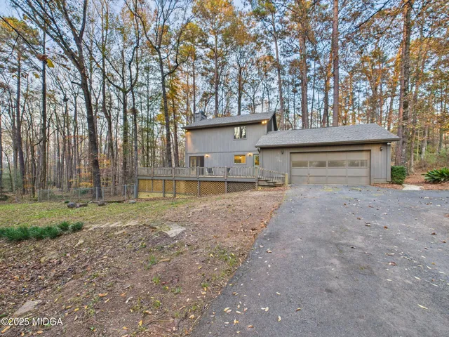 a row of trees with yard