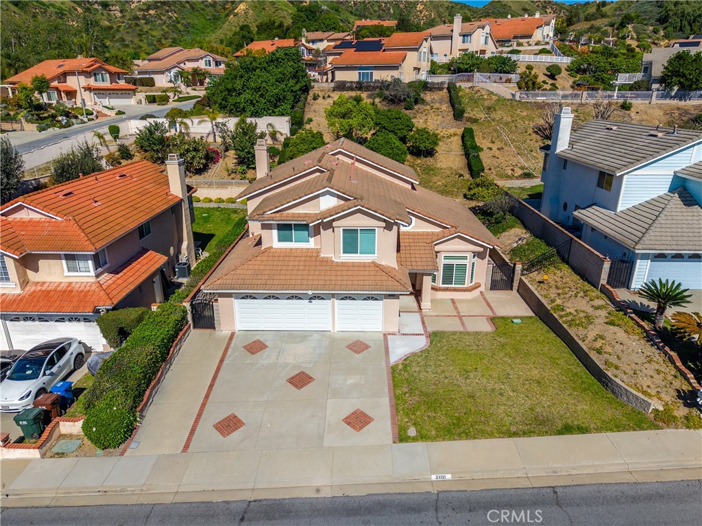an aerial view of multiple houses