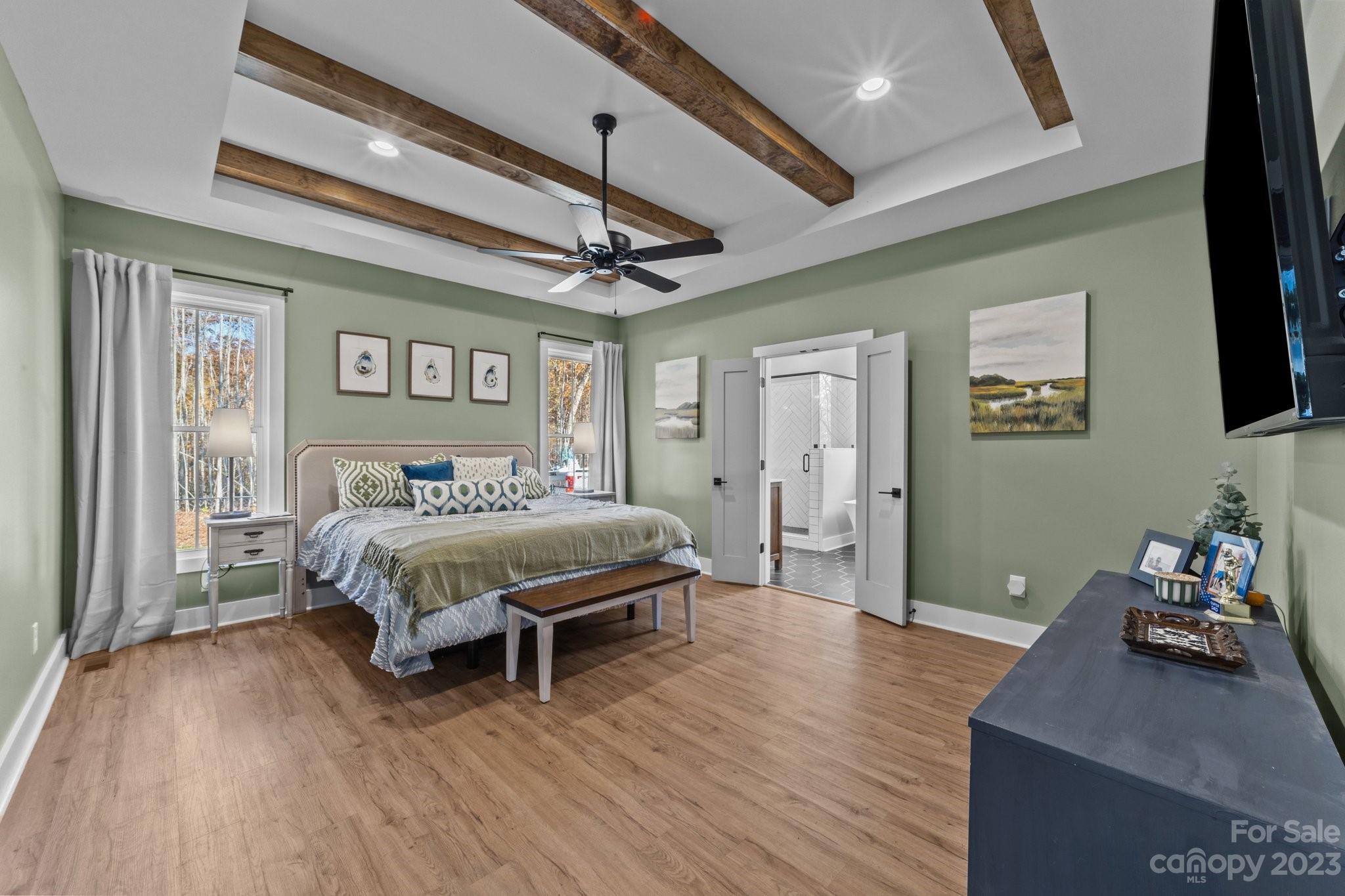 1490 Agner Road Salisbury, NC 28146 - Photo 21 of 47 a bedroom with a bed and wooden floor