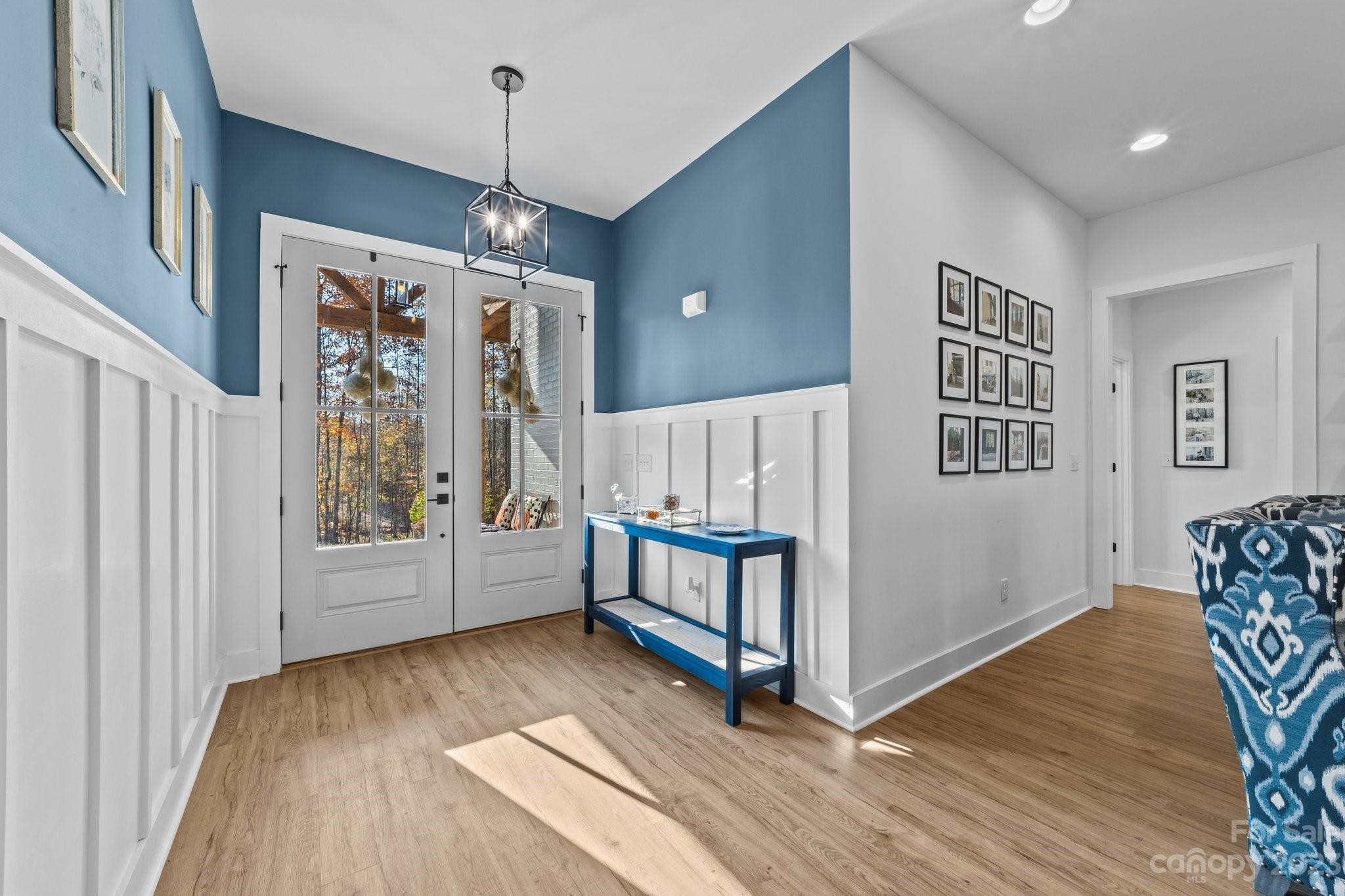 1490 Agner Road Salisbury, NC 28146 - Photo 7 of 47 a view of entryway with stairs and wooden floor