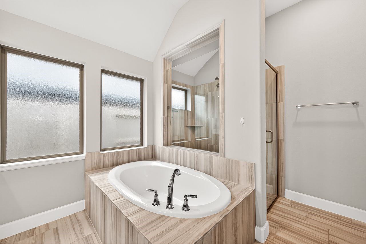 29730 Smoky Ridge Road Fulshear, TX 77441 - Photo 18 of 29 Separate soaker tub and oversize walk-in shower