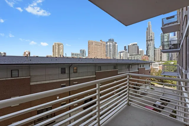 a view of city from balcony