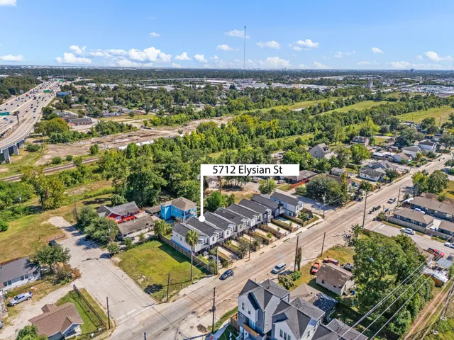 an aerial view of a city