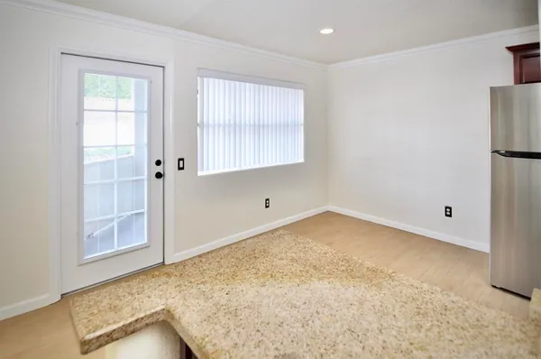 an empty room with a window