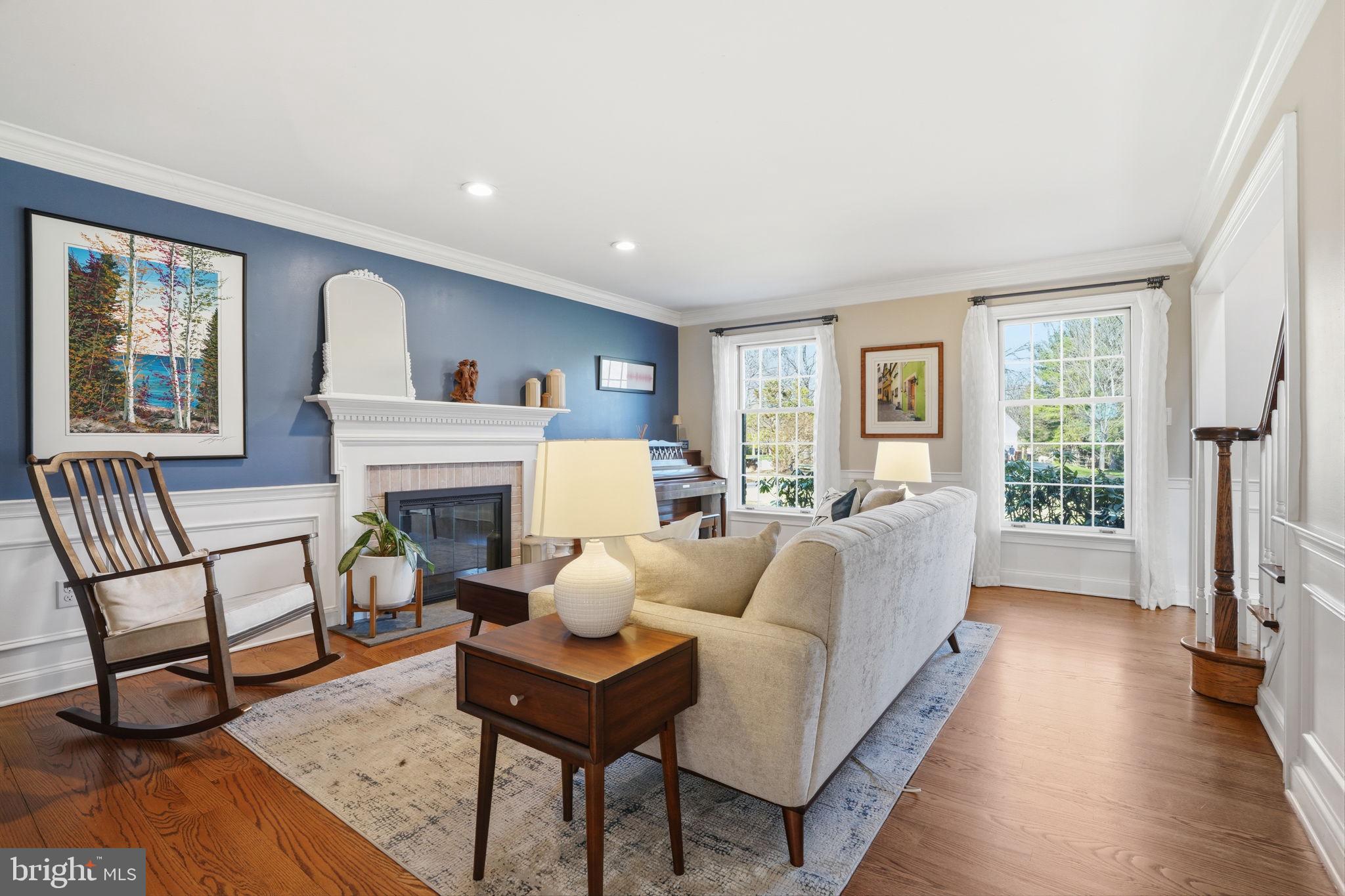 2840 West Fox Chase Circle Doylestown, PA 18902 - Photo 6 of 47 a living room with furniture and a fireplace