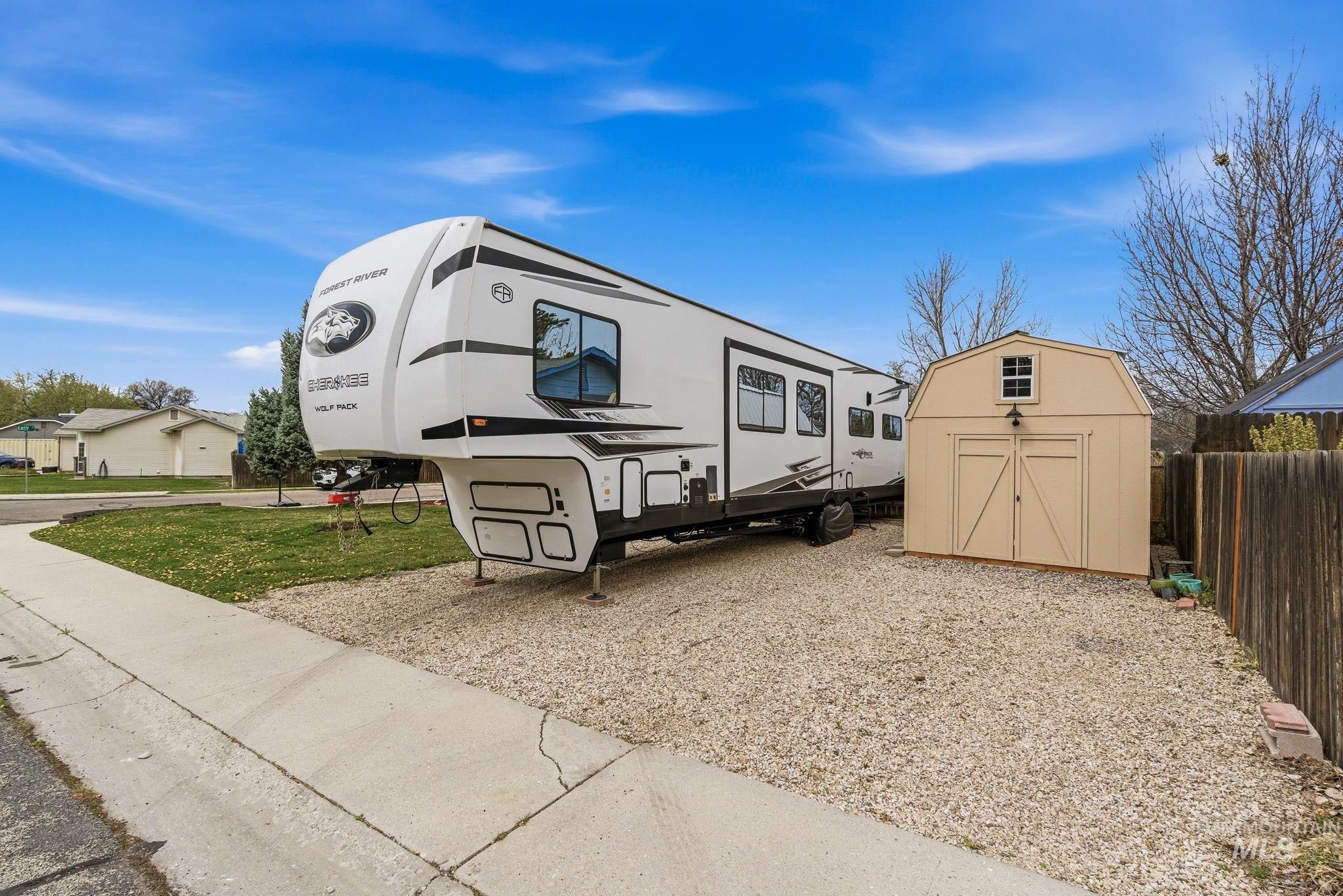 598 Easy Street Kuna, ID 83634 - Photo 40 of 50 View of front of house featuring a storage shed