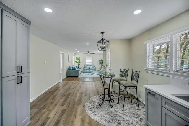 a view of a livingroom and dining room