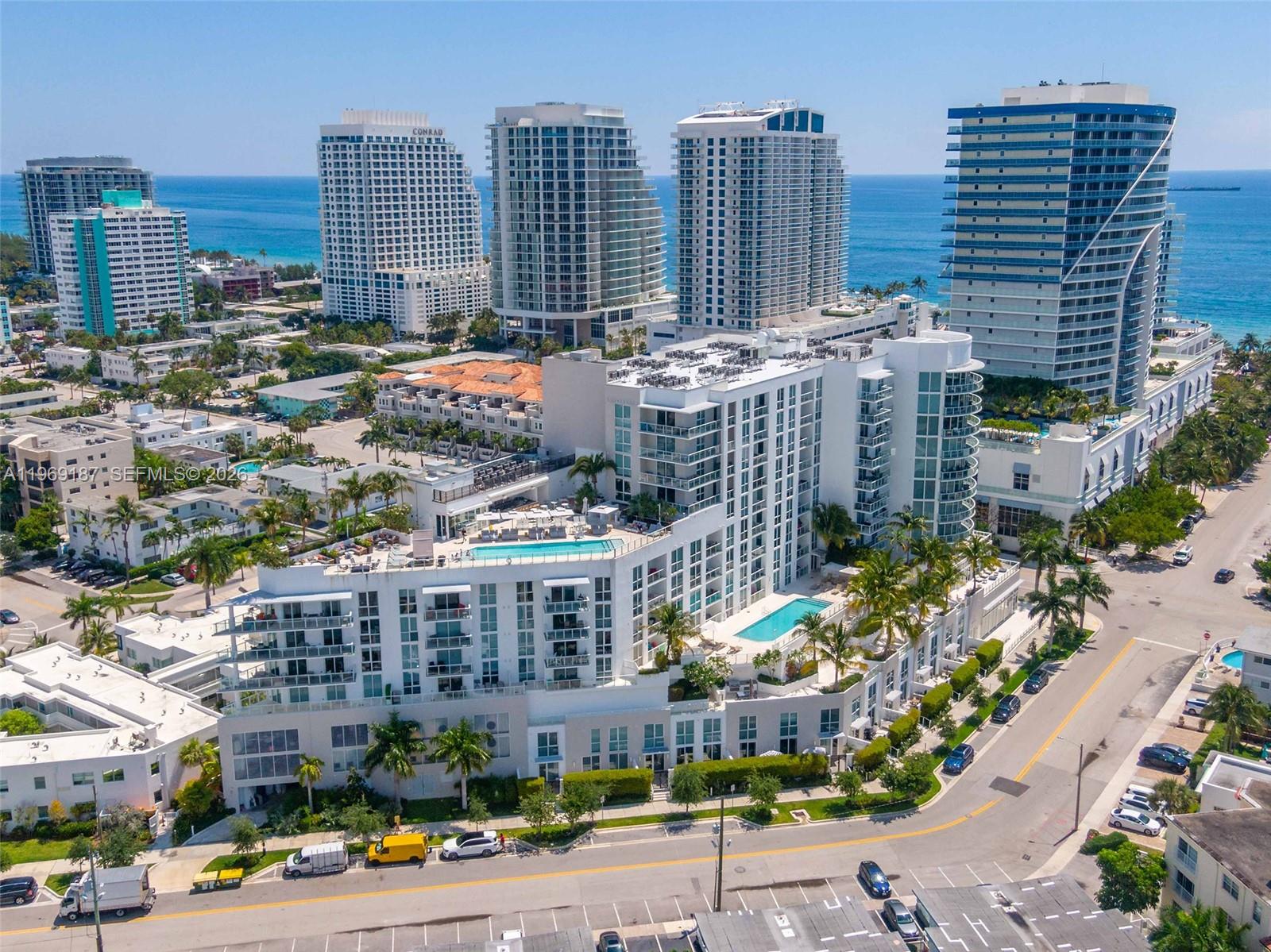 401 North Birch Road, Unit 502 Fort Lauderdale, FL 33304 - Photo 34 of 52 a city view with tall buildings