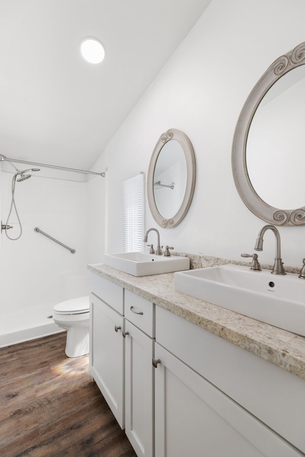 404 Broadview Street Chapel Hill, TN 37034 - Photo 13 of 21 a bathroom with a granite countertop toilet a sink and a mirror