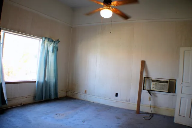 an empty room with a window