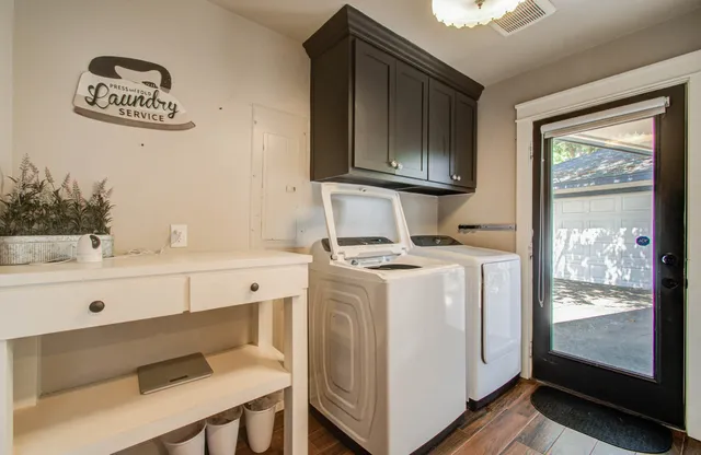 a room with storage and utility