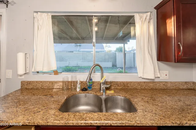 a close view of sink and tap