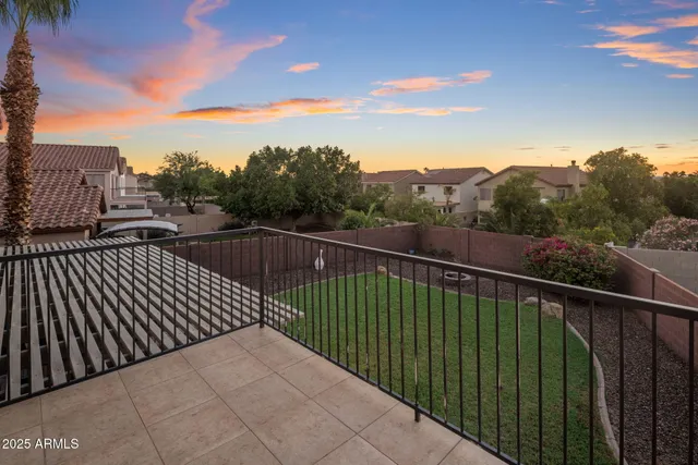 a view of city from a balcony