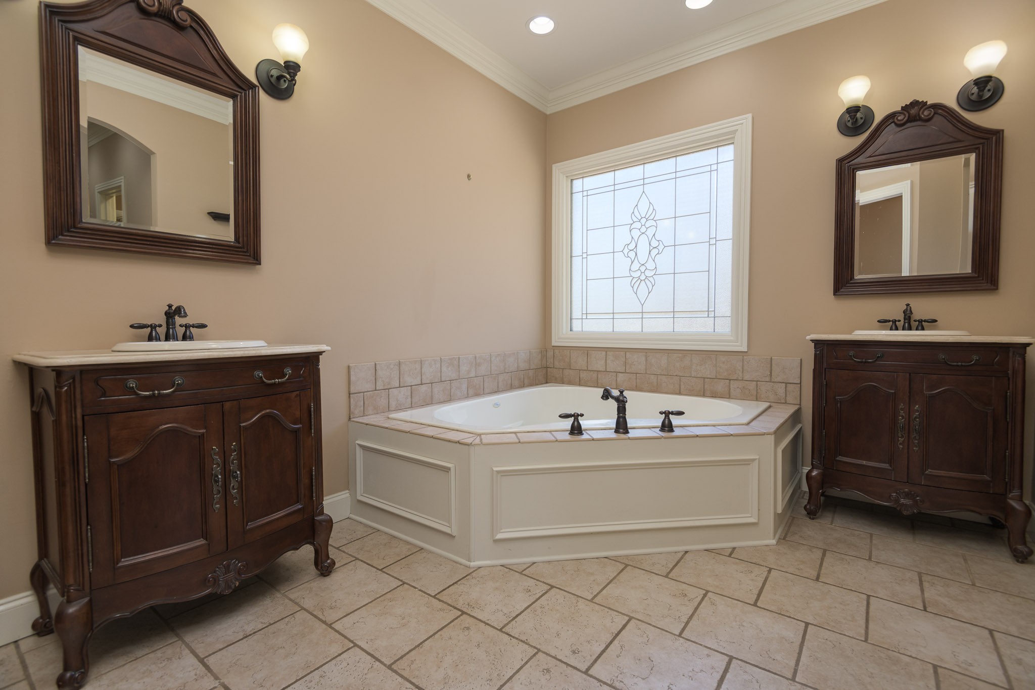 705 Deer Ridge Lane Lebanon, TN 37087 - Photo 22 of 49 a spacious bathroom with a tub sink and mirror