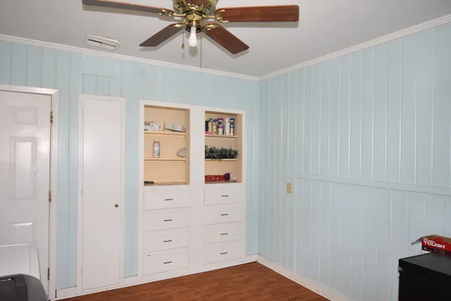 a room with storage and utility