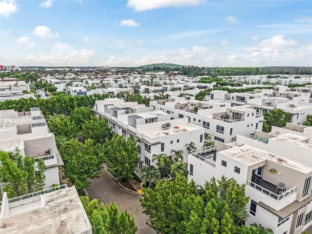 an aerial view of multiple house