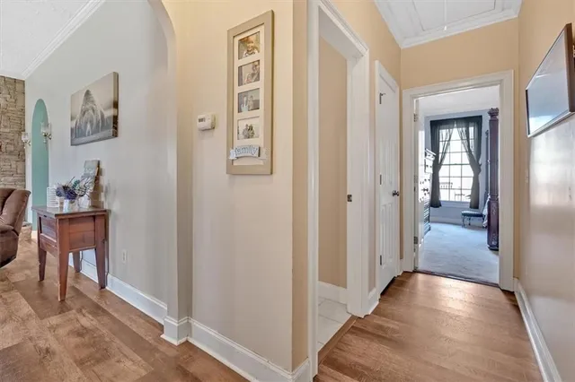 a view of a hallway with interior of the house