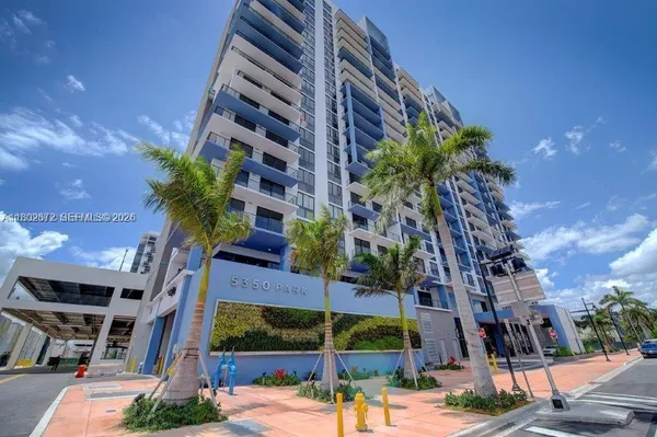 a view of a tall building