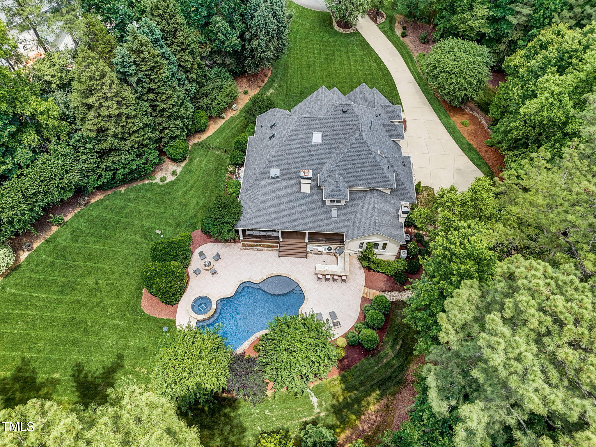 5101 Roseland Court Raleigh, NC 27613 - Photo 3 of 71 an aerial view of a house with a yard