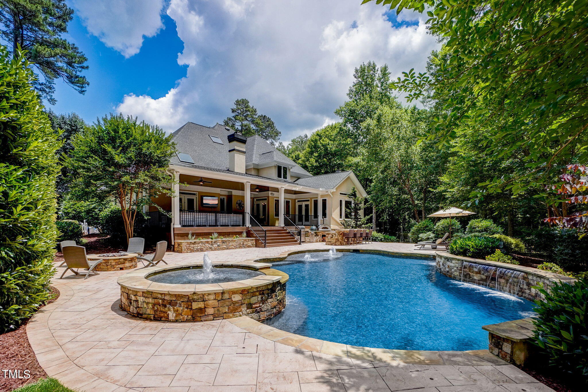 5101 Roseland Court Raleigh, NC 27613 - Photo 70 of 71 a view of a house with swimming pool and a yard