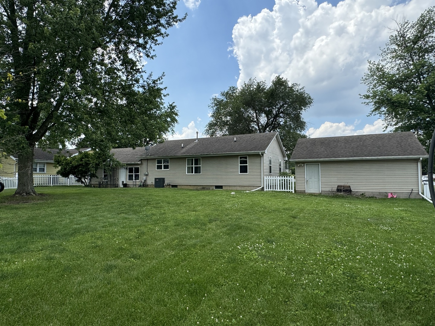374 North Park Road Herscher, IL 60941 - Photo 14 of 16 a view of a house with a big yard potted plants and large tree