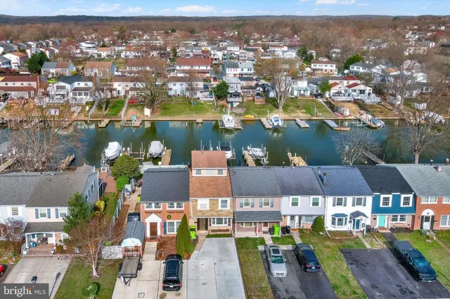 an aerial view of multiple house